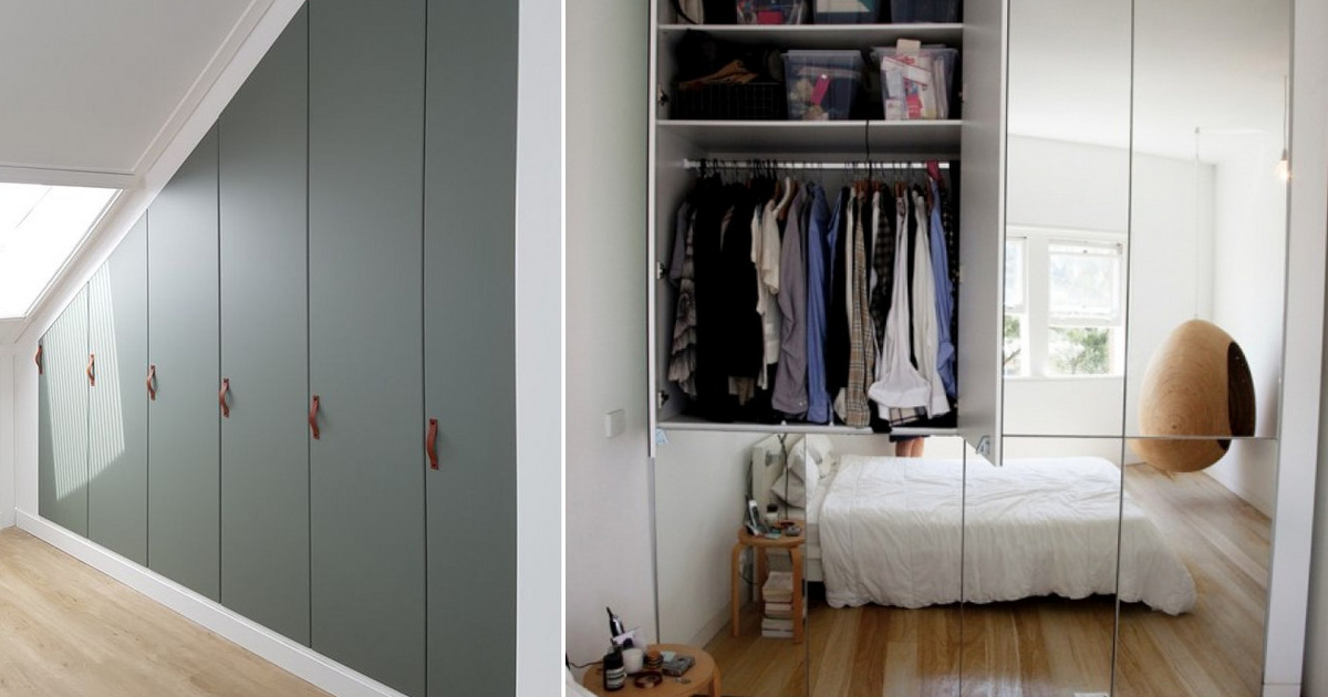 8 ingenious built-in wardrobes for a small apartment: absorb a lot of things and look good - home