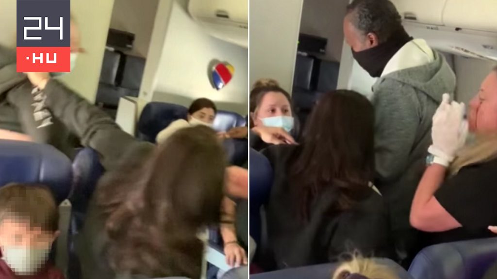Video - stewardess woman knocked teeth