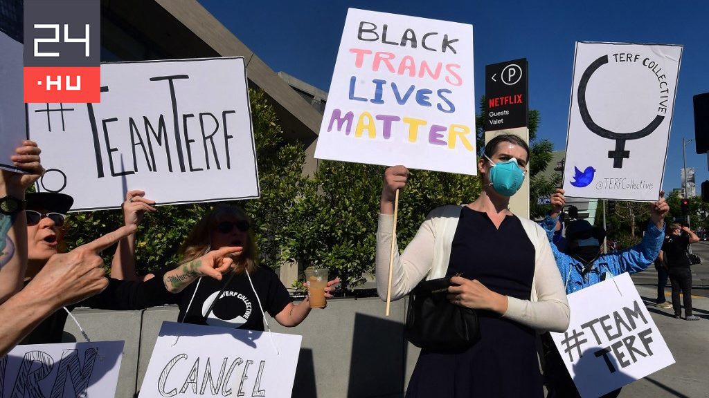 Protesters clashed in front of Netflix headquarters over a show dubbed 'Transphobia'
