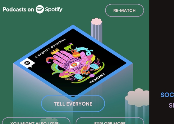 Tech: New to Spotify: After a few questions, it tells you which podcast you can listen to