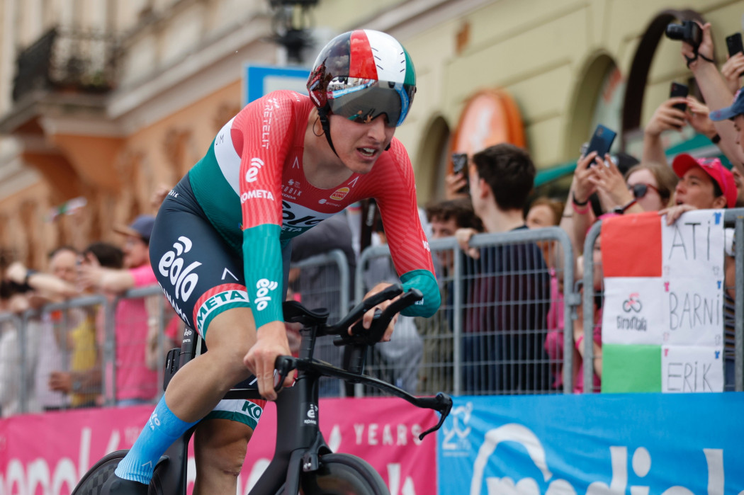 Eric Vetter wears the Hungarian Championship jersey during the Giro d'Italia - Photo: Gyorgy Varga/MTI