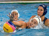 The women's water polo team struggled hard, but lost in the final