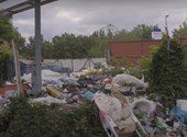 Ugly unmanaged trash heap on city limits - video