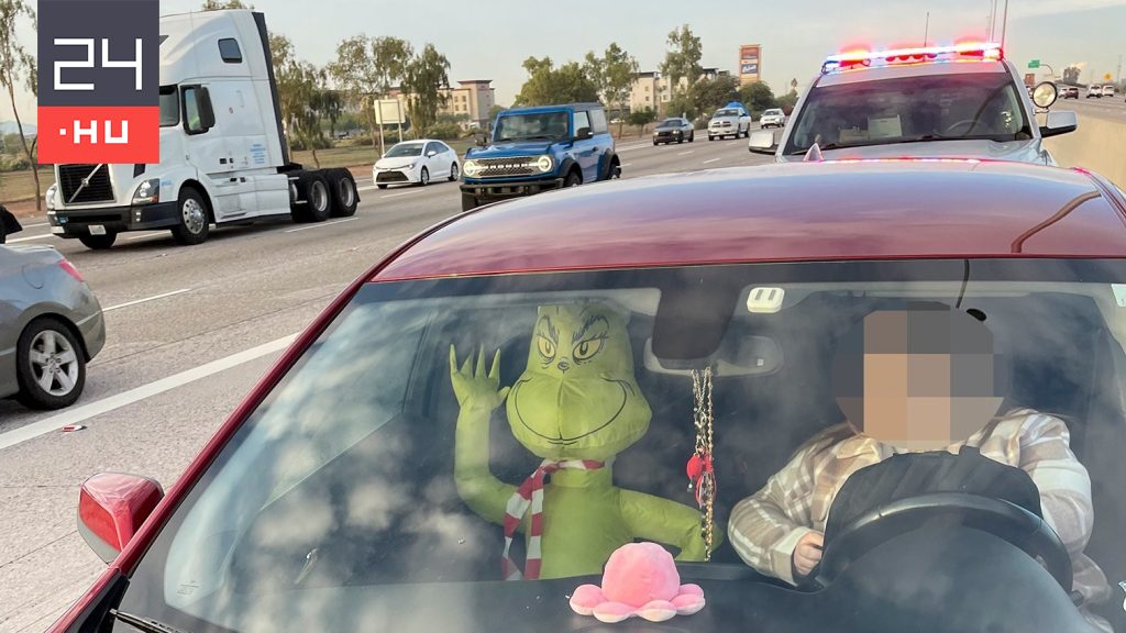 A driver in Arizona wanted to fool the law with an inflatable Grinch next to him
