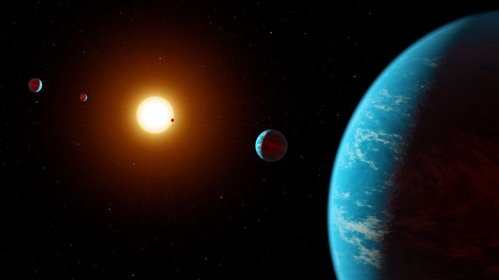 Two wonderful water worlds have been discovered in the depths of the universe